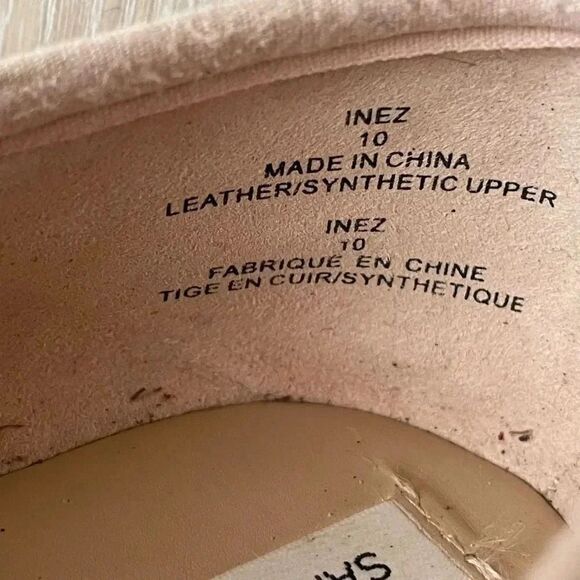 Saks Fifth Avenue Inez Leather Balllet Blush Pink Black Bow Flats Cap Toe Sz 10 - Picture 15 of 16